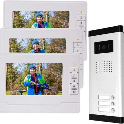 Home Intercom with 3 Monitors and 1 Outdoor Camera